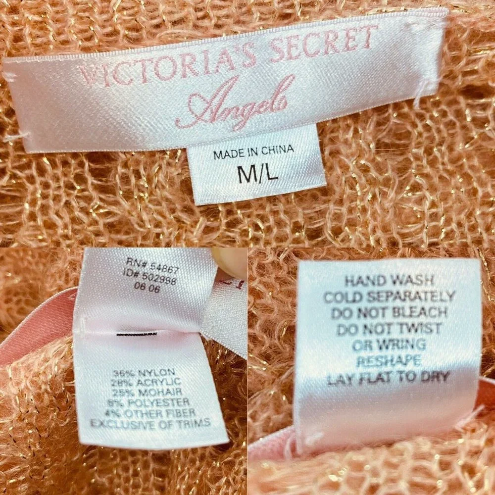 Victorias Secret Angels Knit Cadigan DEAD-STOCK 90s Super Model Collection Metal - Picture 13 of 16